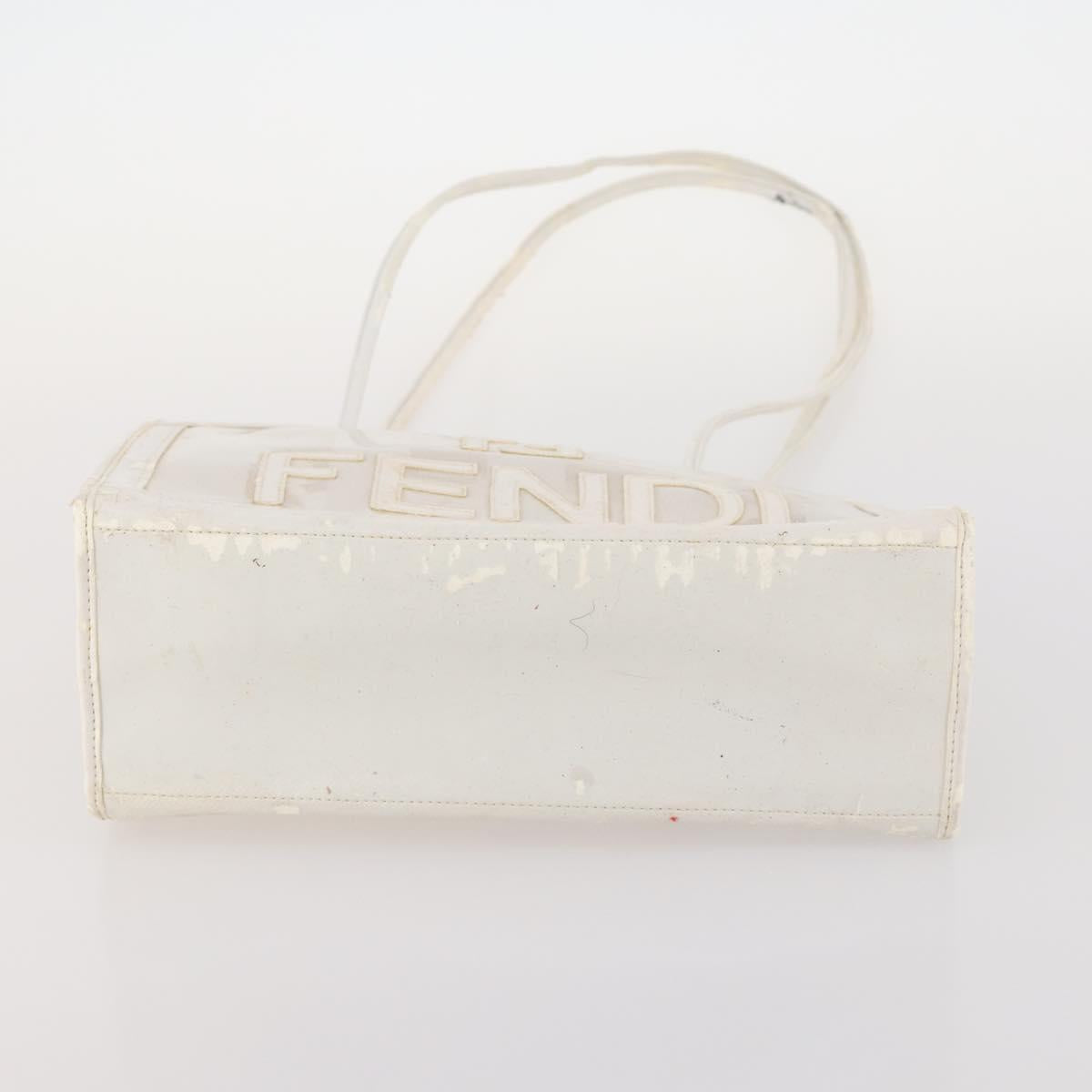 FENDI Pecan Canvas Bag Coated Canvas 4 Set Black Brown white Auth bs33838