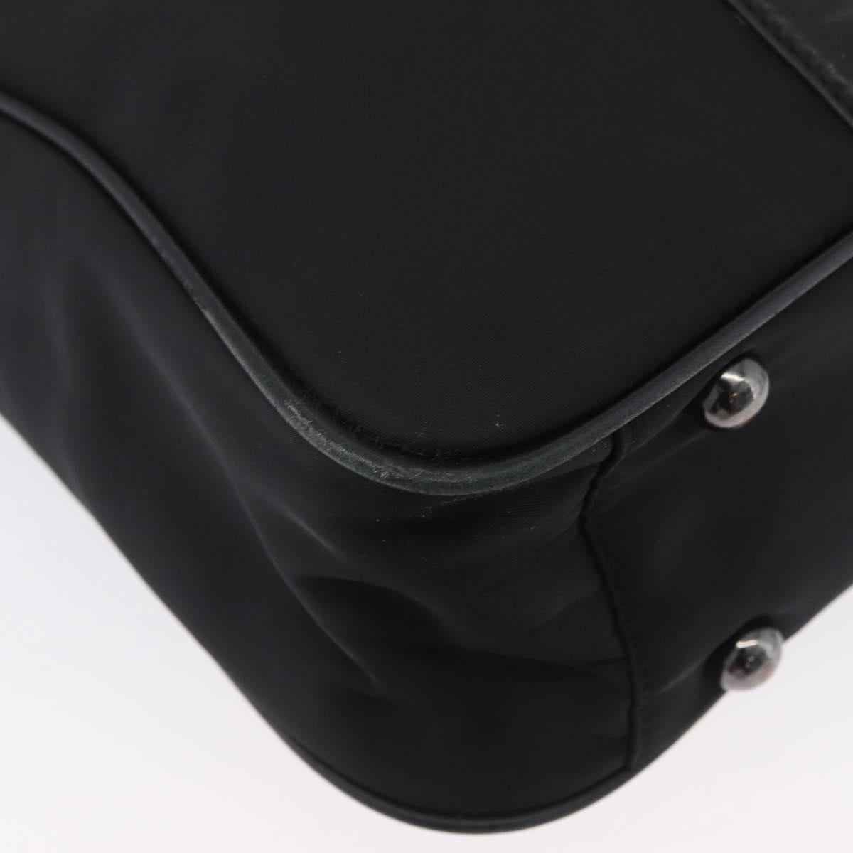 VERSACE Hand Bag Nylon 2way Black Auth bs33839