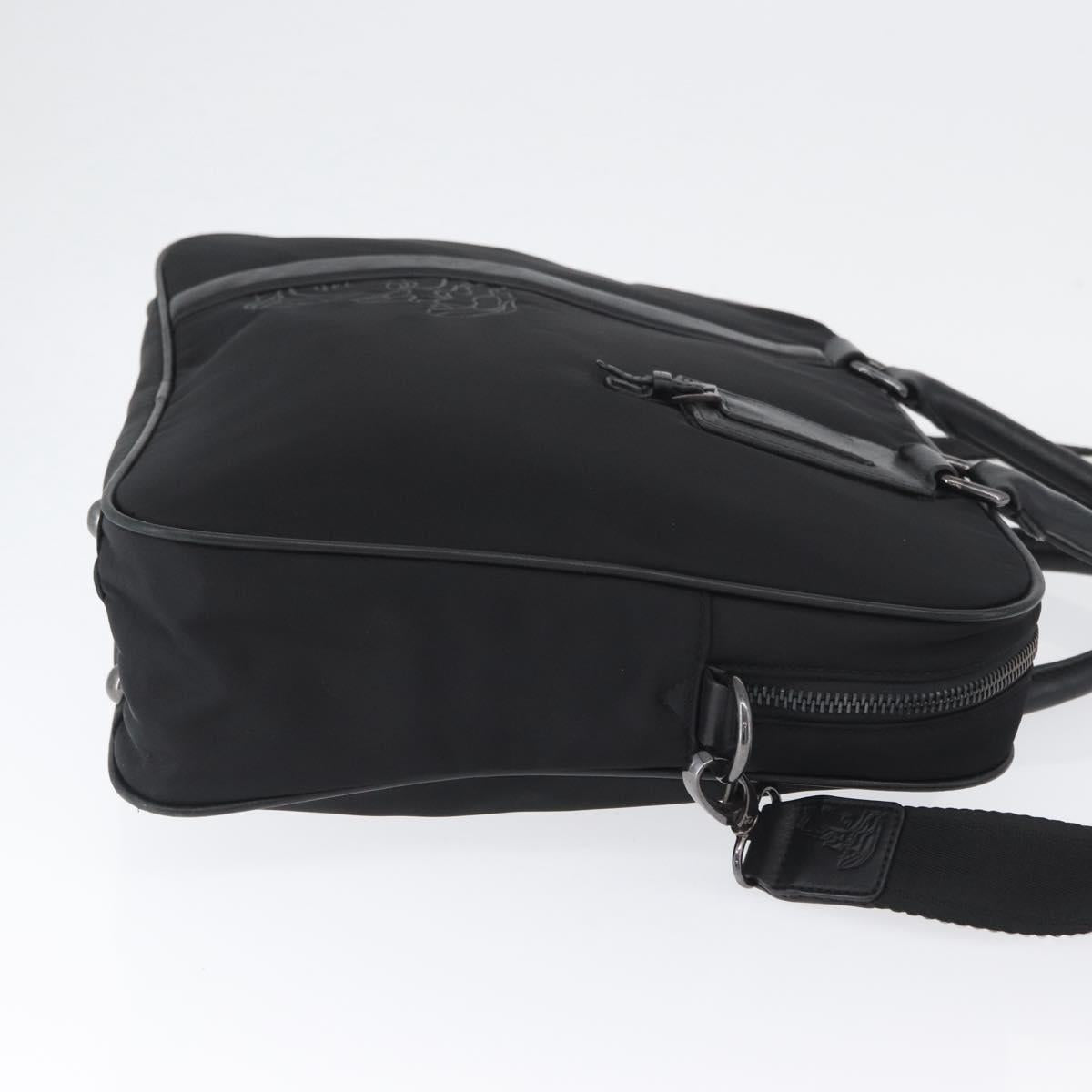 VERSACE Hand Bag Nylon 2way Black Auth bs33839