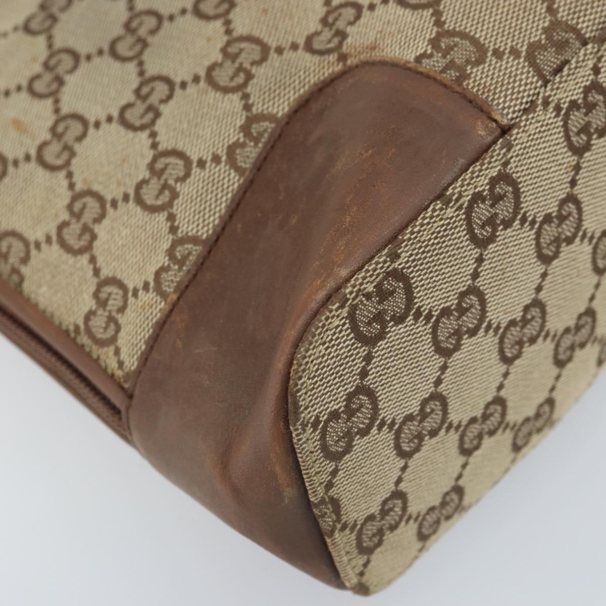 GUCCI GG Canvas Hand Bag Beige Gold 002 1122 2684 Auth bs33846
