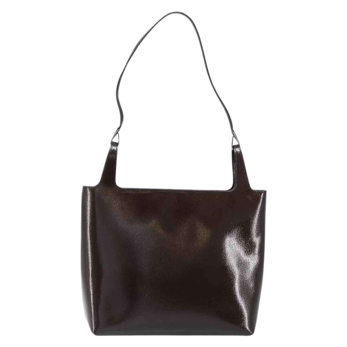 GUCCI Tote Bag Leather Brown 001 2058 3021 Auth bs33849