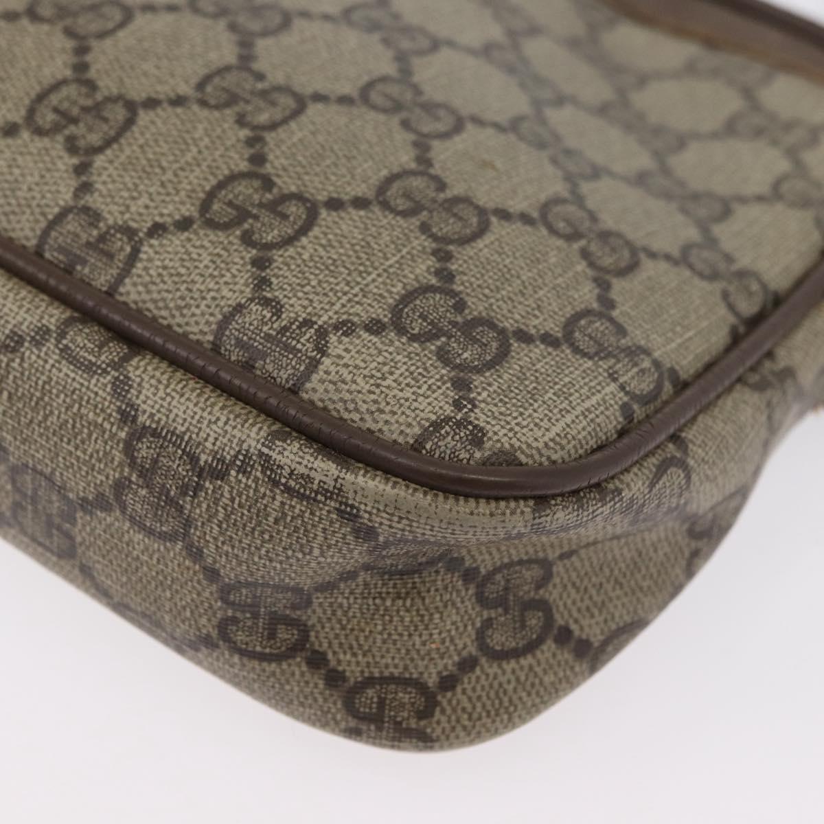 GUCCI GG Supreme Shoulder Bag PVC Beige Gold 97 02 068 Auth bs33854