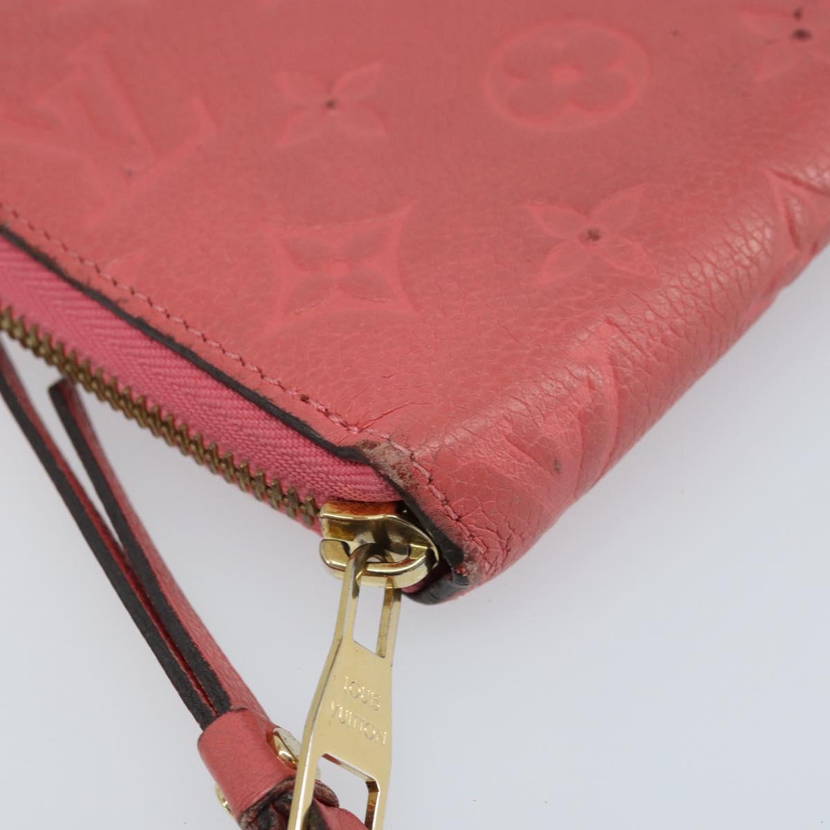 LOUIS VUITTON Monogram Empreinte Zippy Wallet Wallet Pink M64090 LV Auth bs33860
