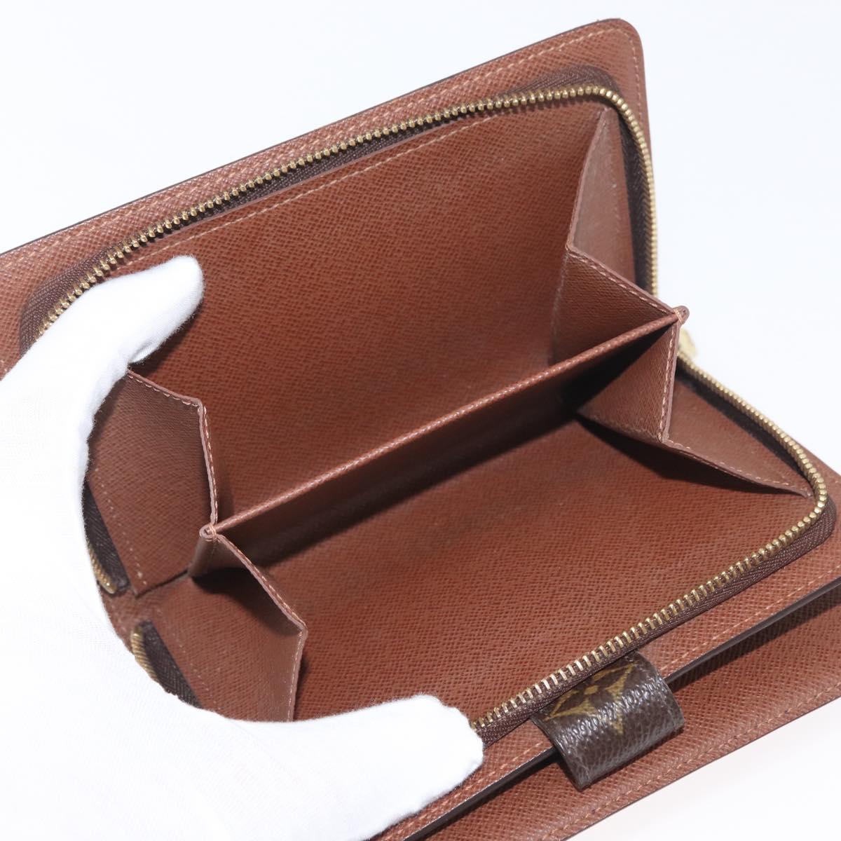 LOUIS VUITTON Monogram Porto Papie Zip Wallet M61207 LV Auth bs33861