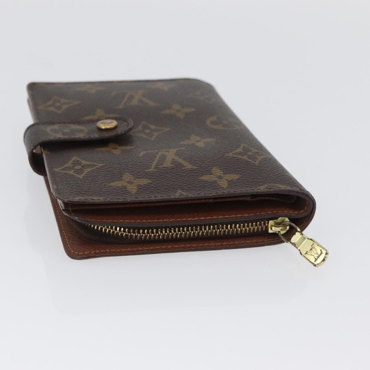 LOUIS VUITTON Monogram Porto Papie Zip Wallet M61207 LV Auth bs33861