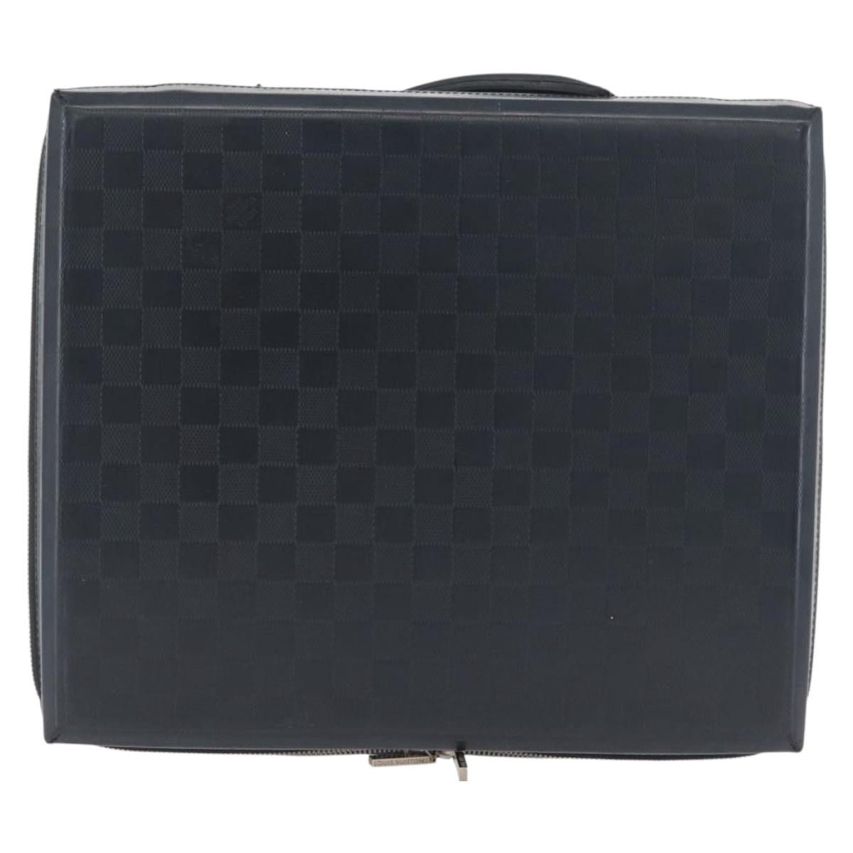 LOUIS VUITTON Damie Grasset Luke Business Bag Navy LV Auth bs33862