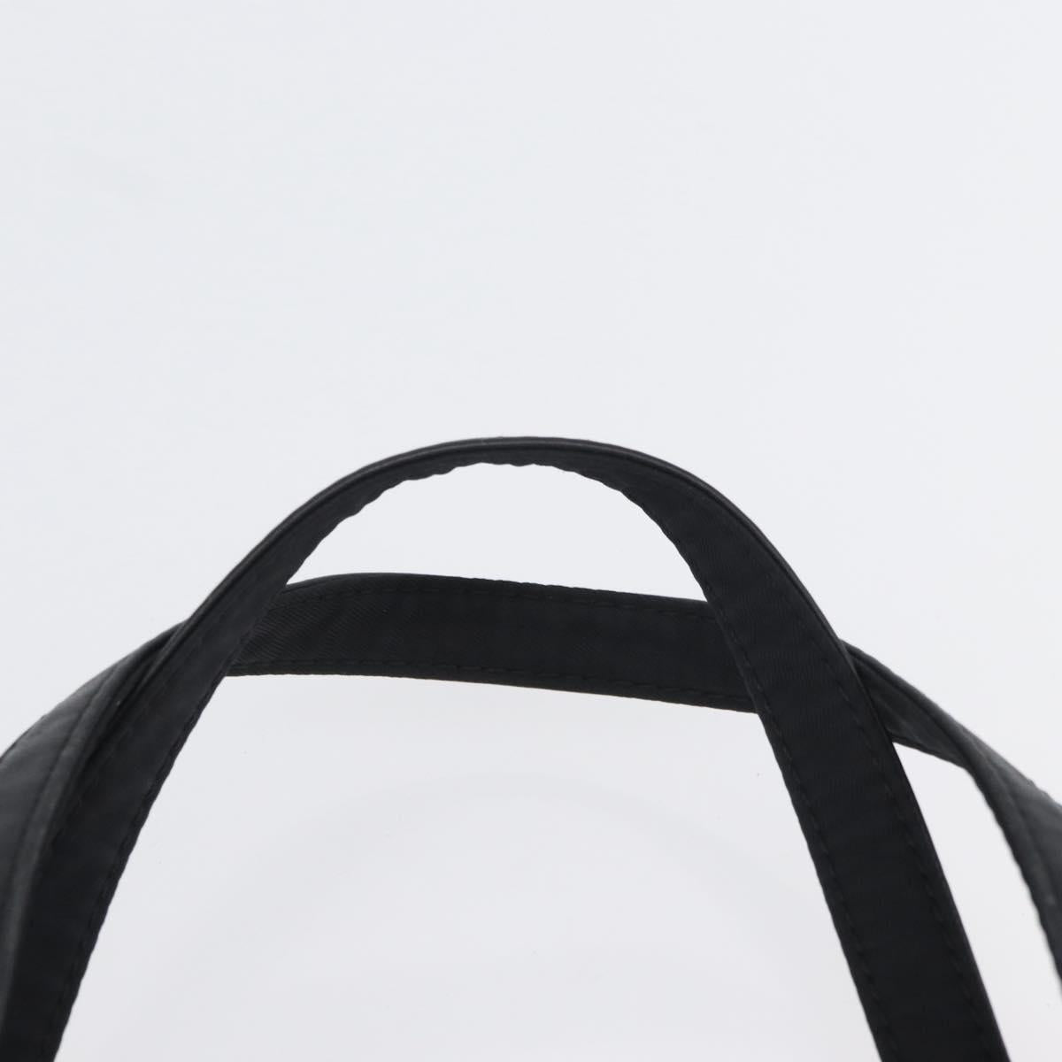 Gianni Versace Hand Bag Nylon Black Gold Auth bs33883
