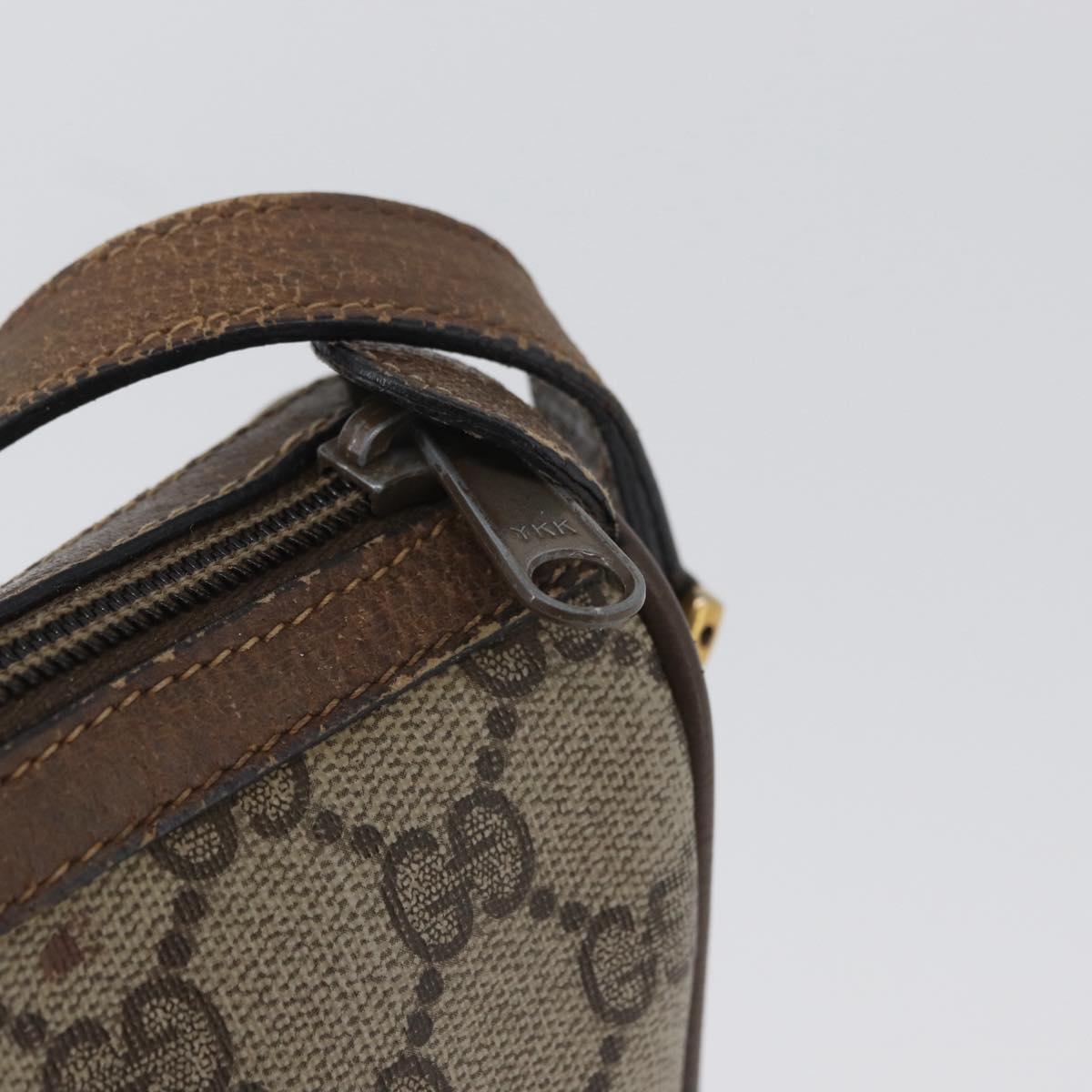 GUCCI GG Supreme Web Sherry Line Bag PVC Beige Gold 14 02 032 Auth bs33886