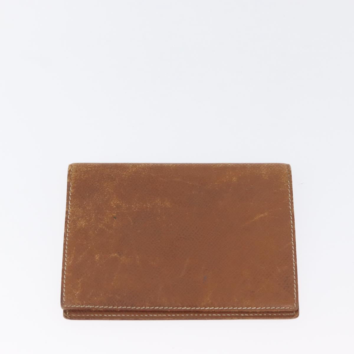 HERMES Wallet Leather 2 Set Brown Red Auth bs33891