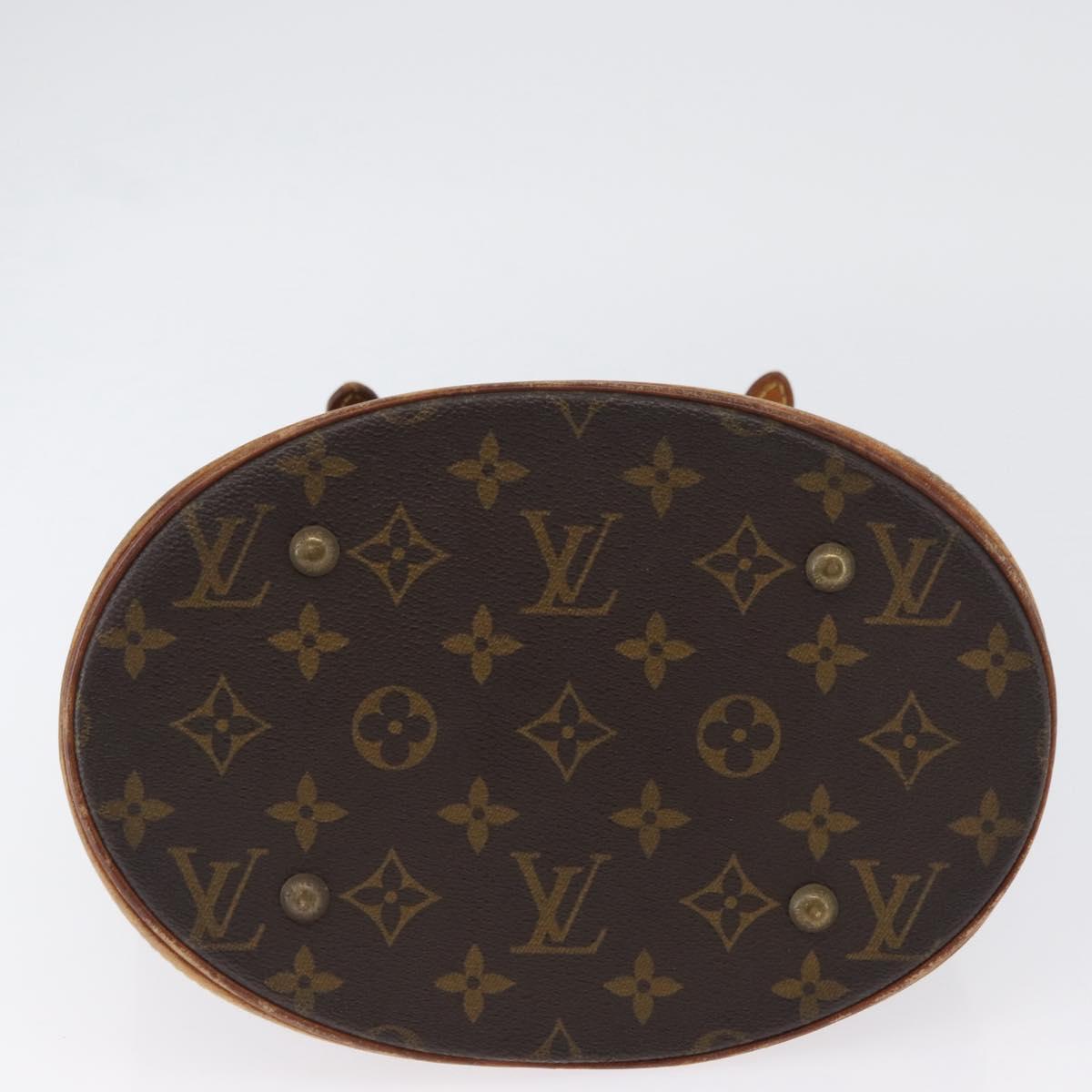 LOUIS VUITTON Monogram Bucket PM Shoulder Bag M42238 LV Auth bs33892