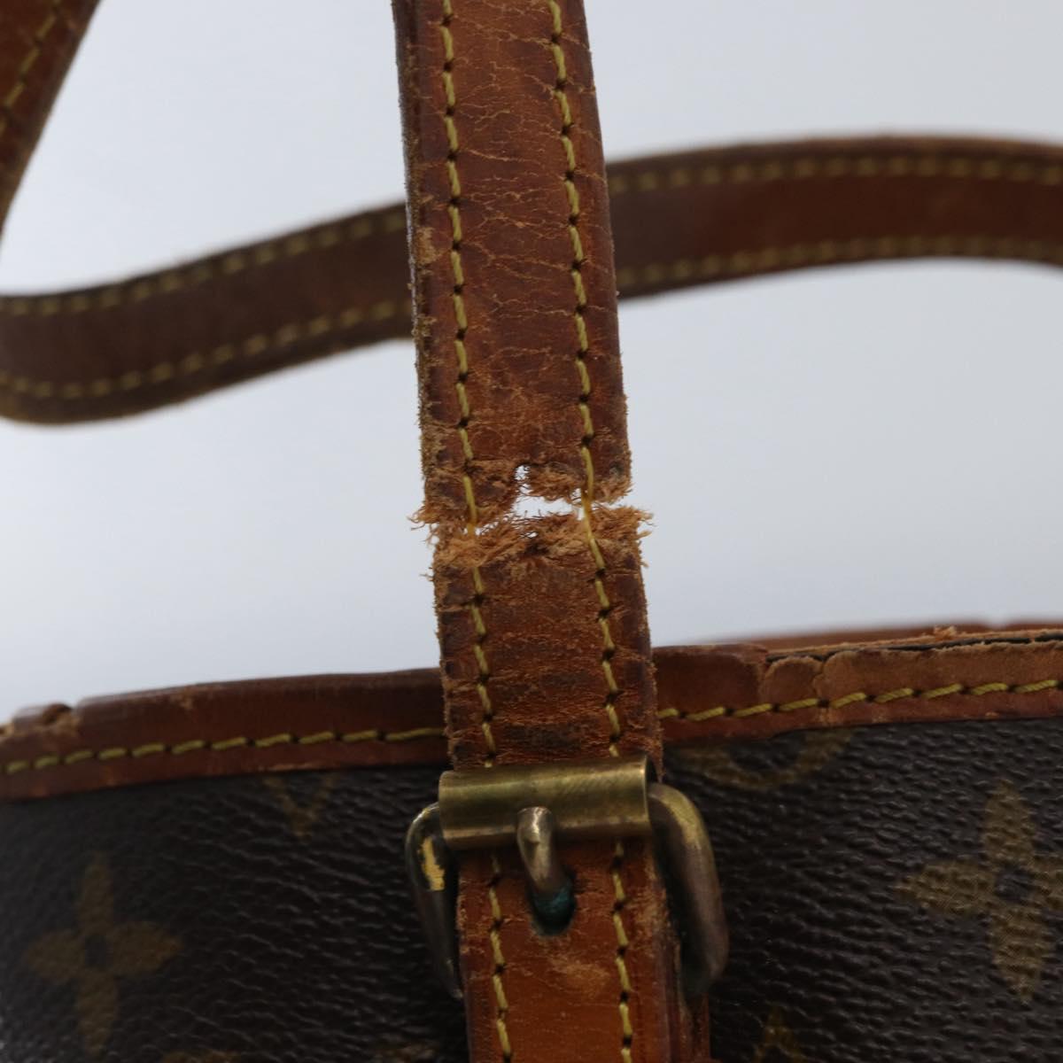 LOUIS VUITTON Monogram Bucket PM Shoulder Bag M42238 LV Auth bs33892