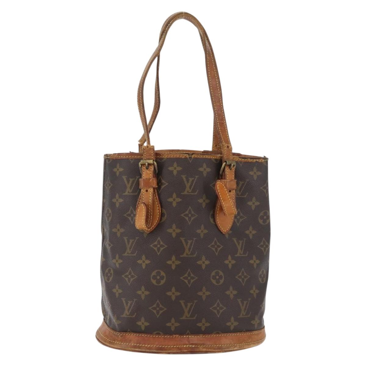 LOUIS VUITTON Monogram Bucket PM Shoulder Bag M42238 LV Auth bs33892