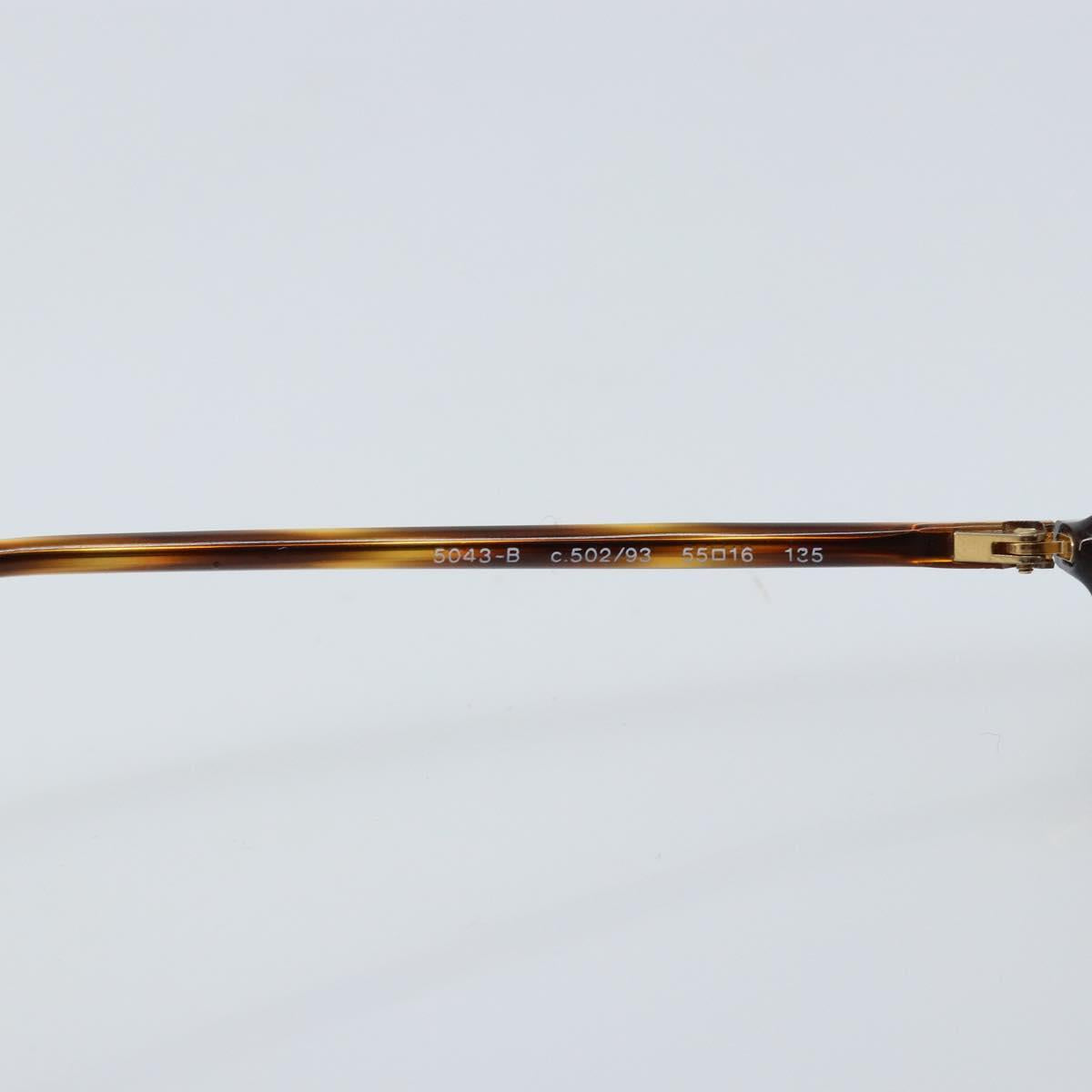 CHANEL Glasses plastic 2 Set Brown CC Auth bs33893