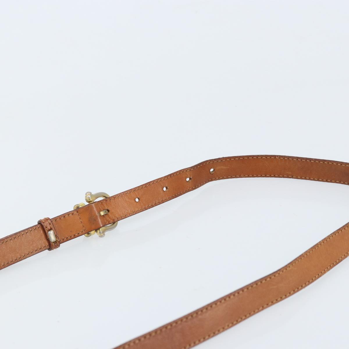CELINE Macadam Canvas Shoulder Bag PVC Brown Gold Auth bs33903
