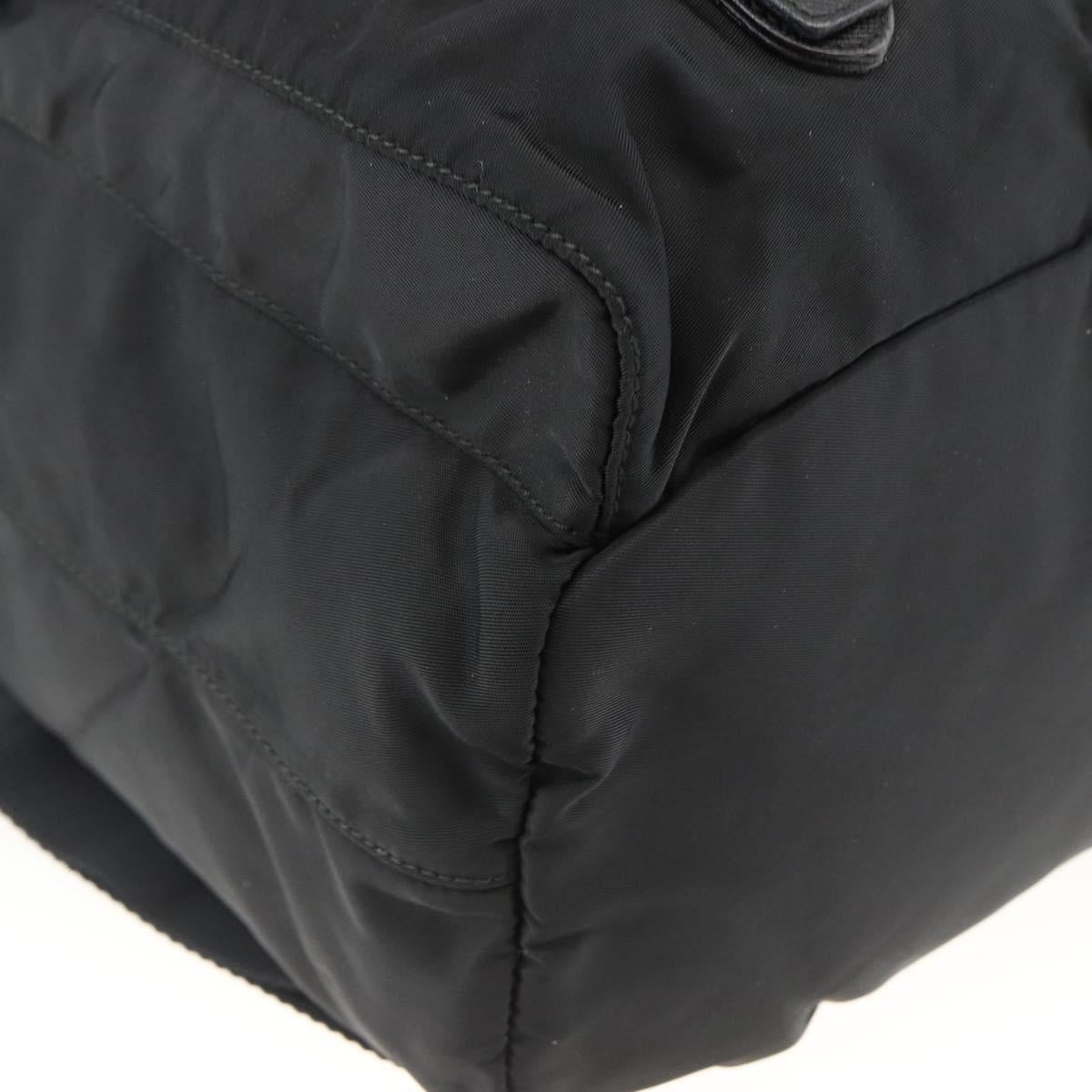 PRADA Backpack Nylon Black Silver Auth bs33909