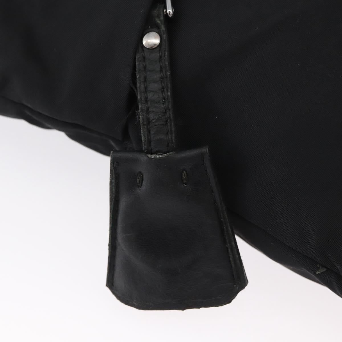 PRADA Shoulder Bag Nylon Black Silver Auth bs33911