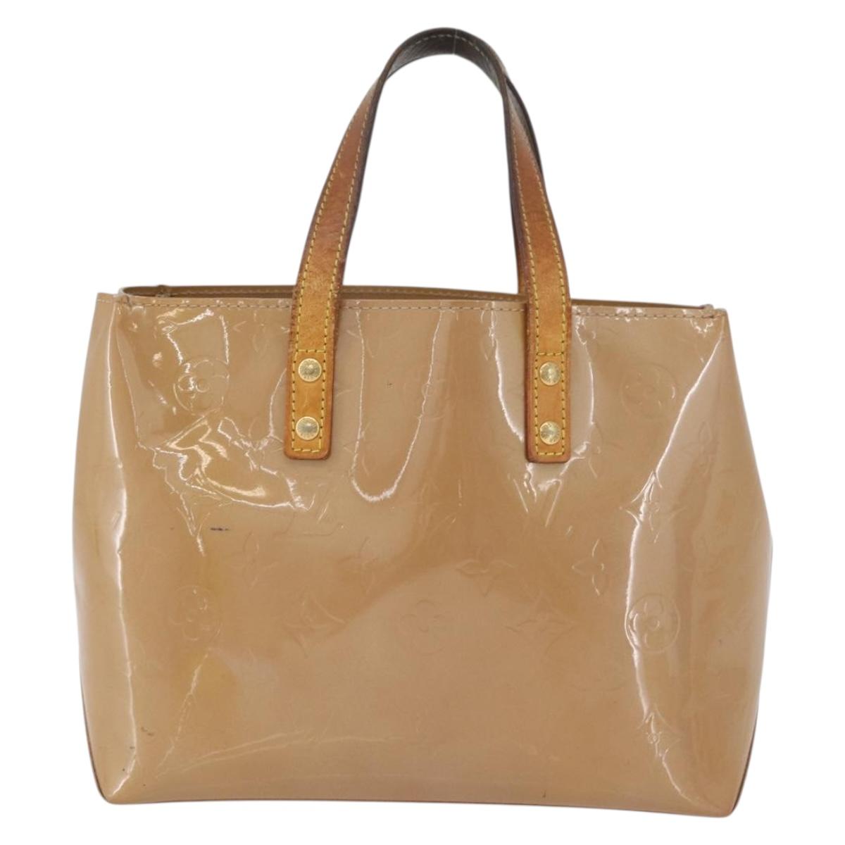 LOUIS VUITTON Monogram Vernis Reade PM Hand Bag Noisette M91334 LV Auth bs33919