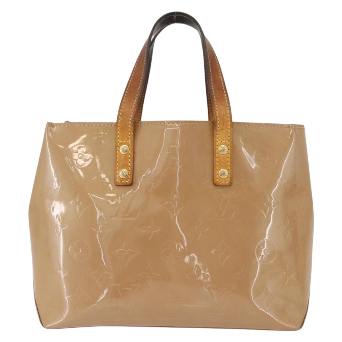 LOUIS VUITTON Monogram Vernis Reade PM Hand Bag Noisette M91334 LV Auth bs33919