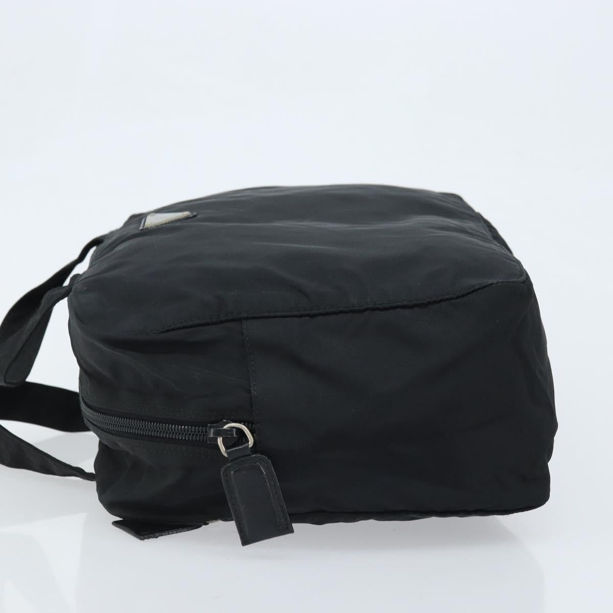 PRADA Hand Bag Nylon Silver Black Auth bs33931