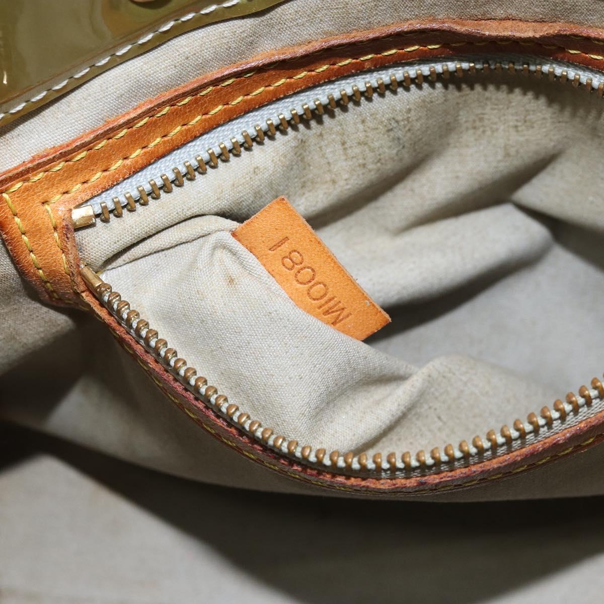 LOUIS VUITTON Monogram Vernis Reade PM Hand Bag Gris M91145 LV Auth bs33944