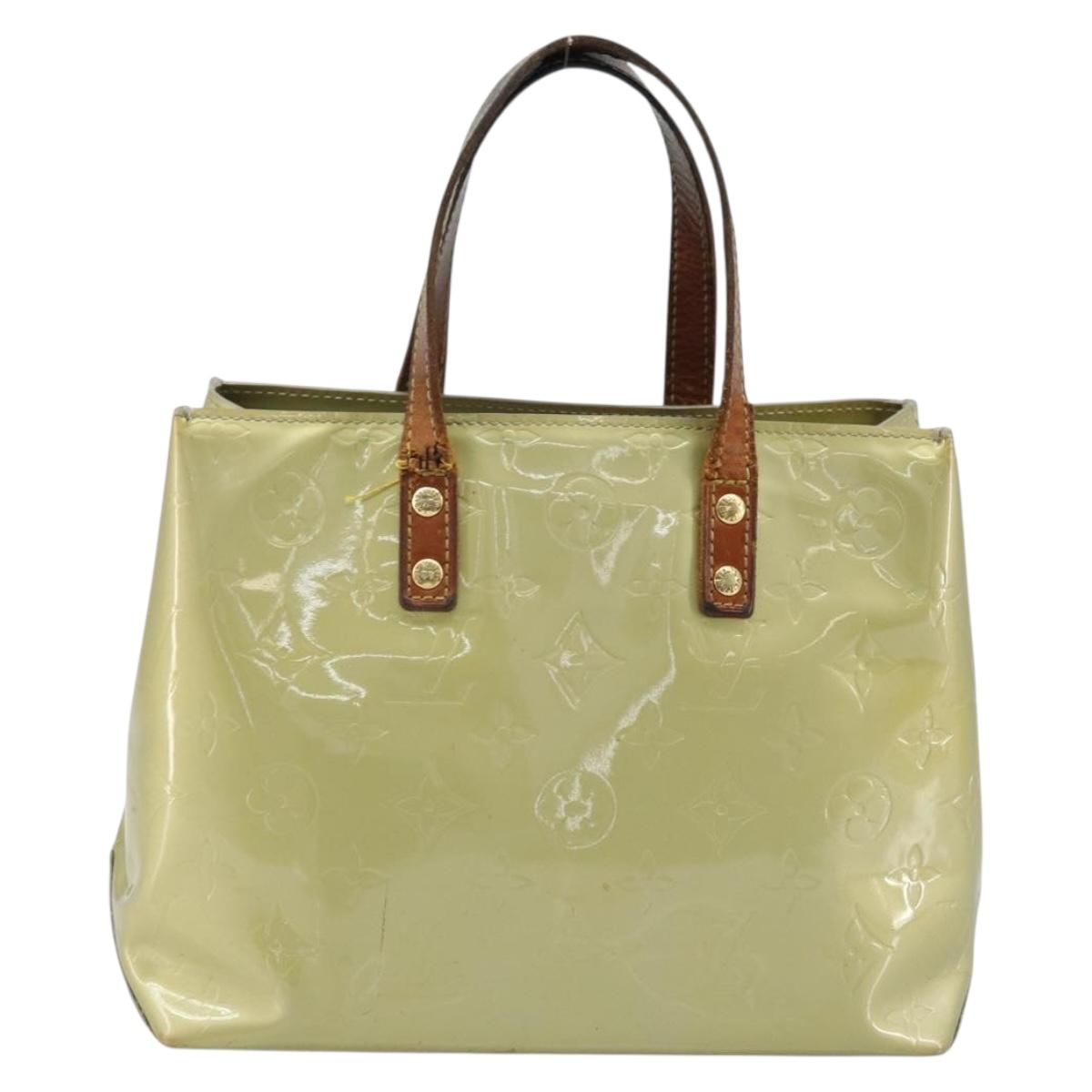 LOUIS VUITTON Monogram Vernis Reade PM Hand Bag Gris M91145 LV Auth bs33944