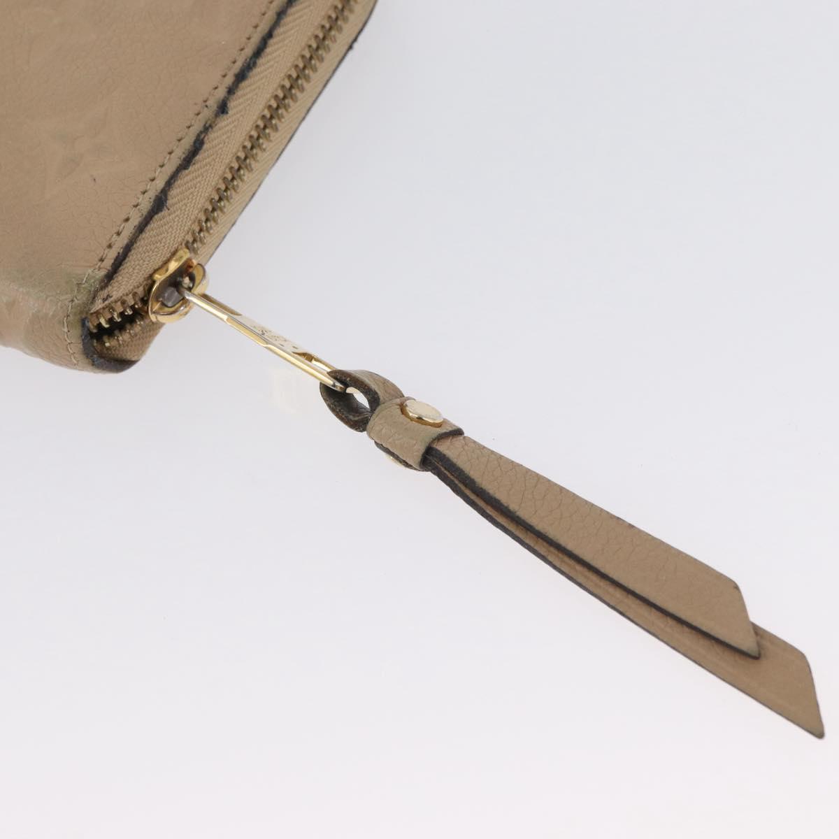 LOUIS VUITTON Empreinte Zippy Wallet Long Wallet Beige M61866 LV Auth bs33946