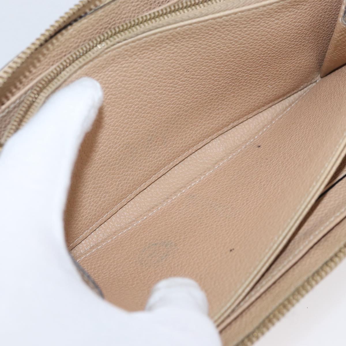 LOUIS VUITTON Empreinte Zippy Wallet Long Wallet Beige M61866 LV Auth bs33946