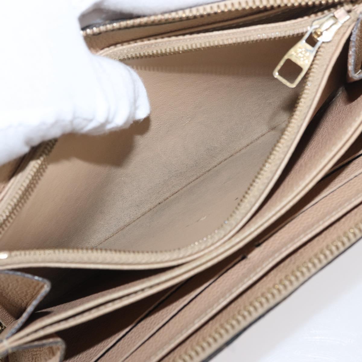 LOUIS VUITTON Empreinte Zippy Wallet Long Wallet Beige M61866 LV Auth bs33946