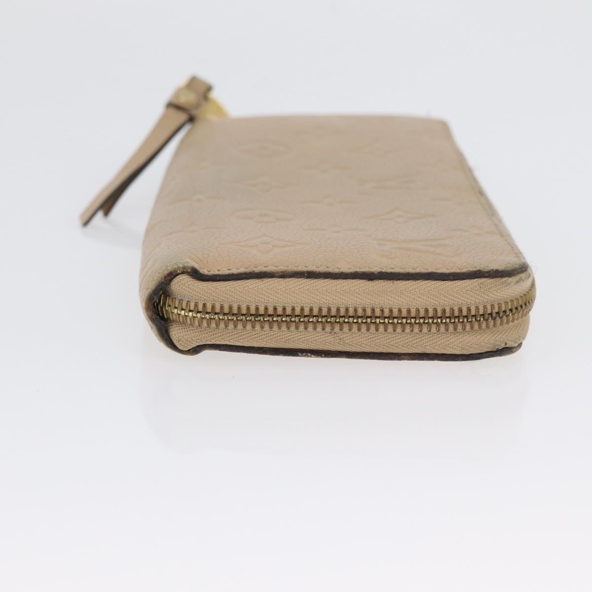 LOUIS VUITTON Empreinte Zippy Wallet Long Wallet Beige M61866 LV Auth bs33946