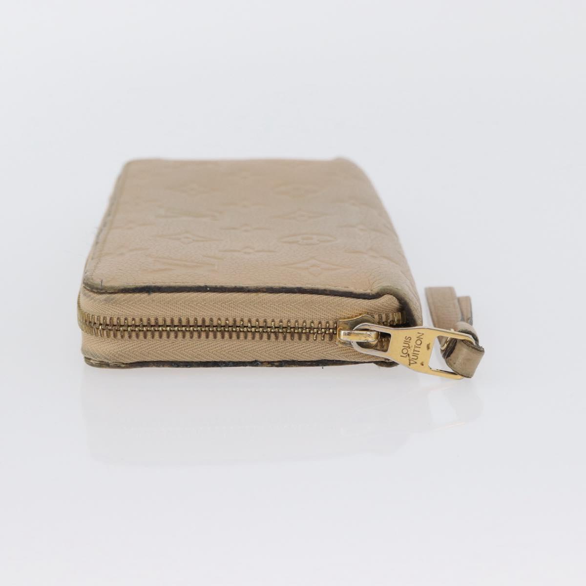 LOUIS VUITTON Empreinte Zippy Wallet Long Wallet Beige M61866 LV Auth bs33946