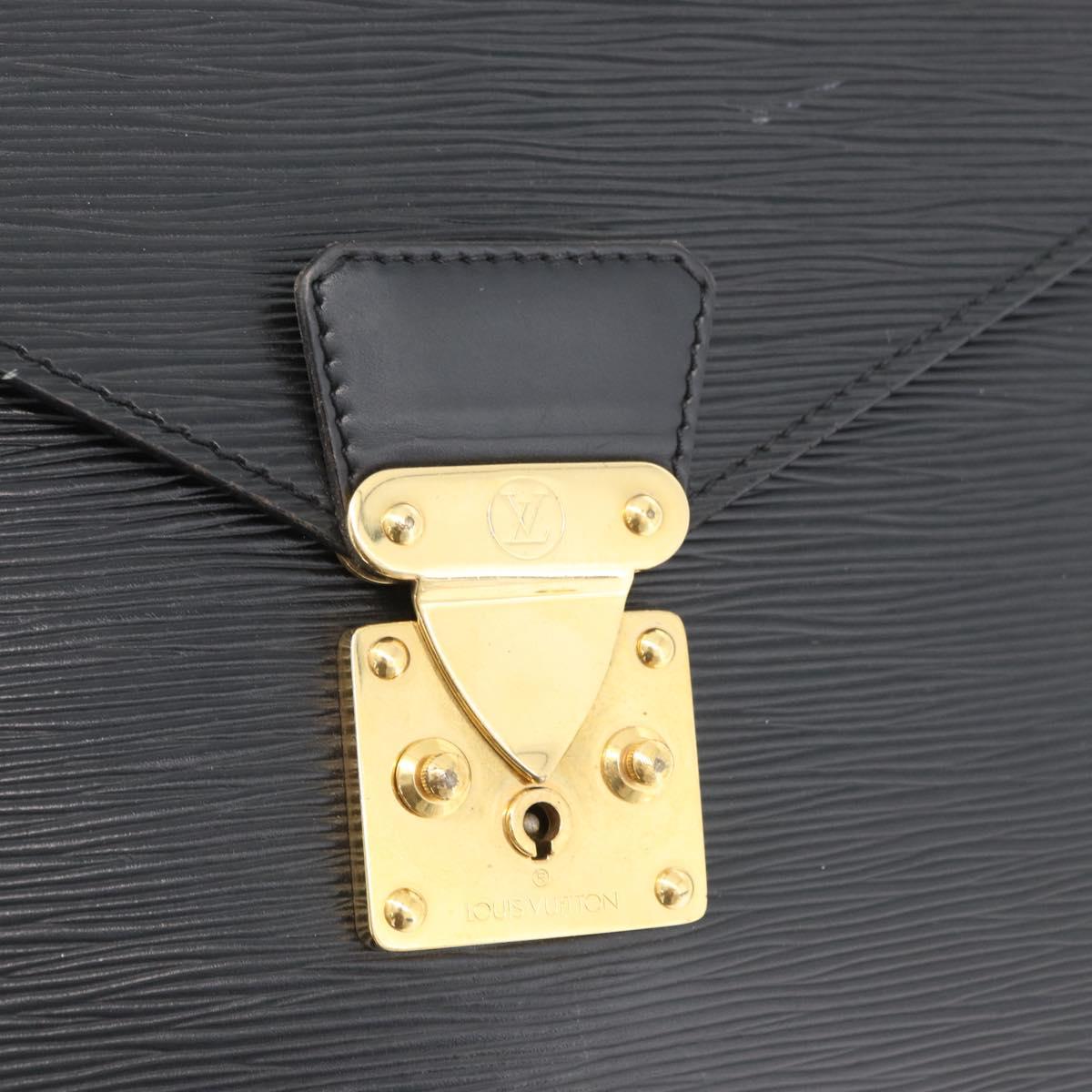 LOUIS VUITTON Epi Serviette Conseiller Business Bag Black M54422 LV Auth bs33953