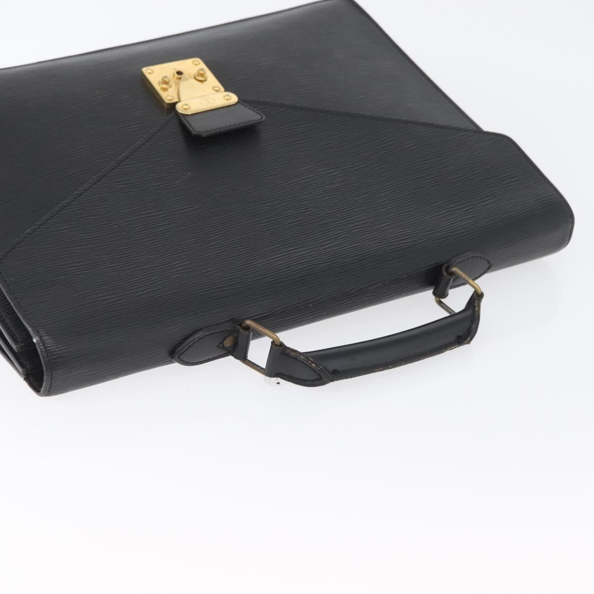 LOUIS VUITTON Epi Serviette Conseiller Business Bag Black M54422 LV Auth bs33953