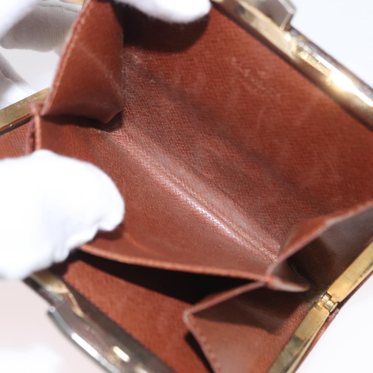 LOUIS VUITTON Monogram Porte Monnaie French Purse Wallet LV Auth bs33957