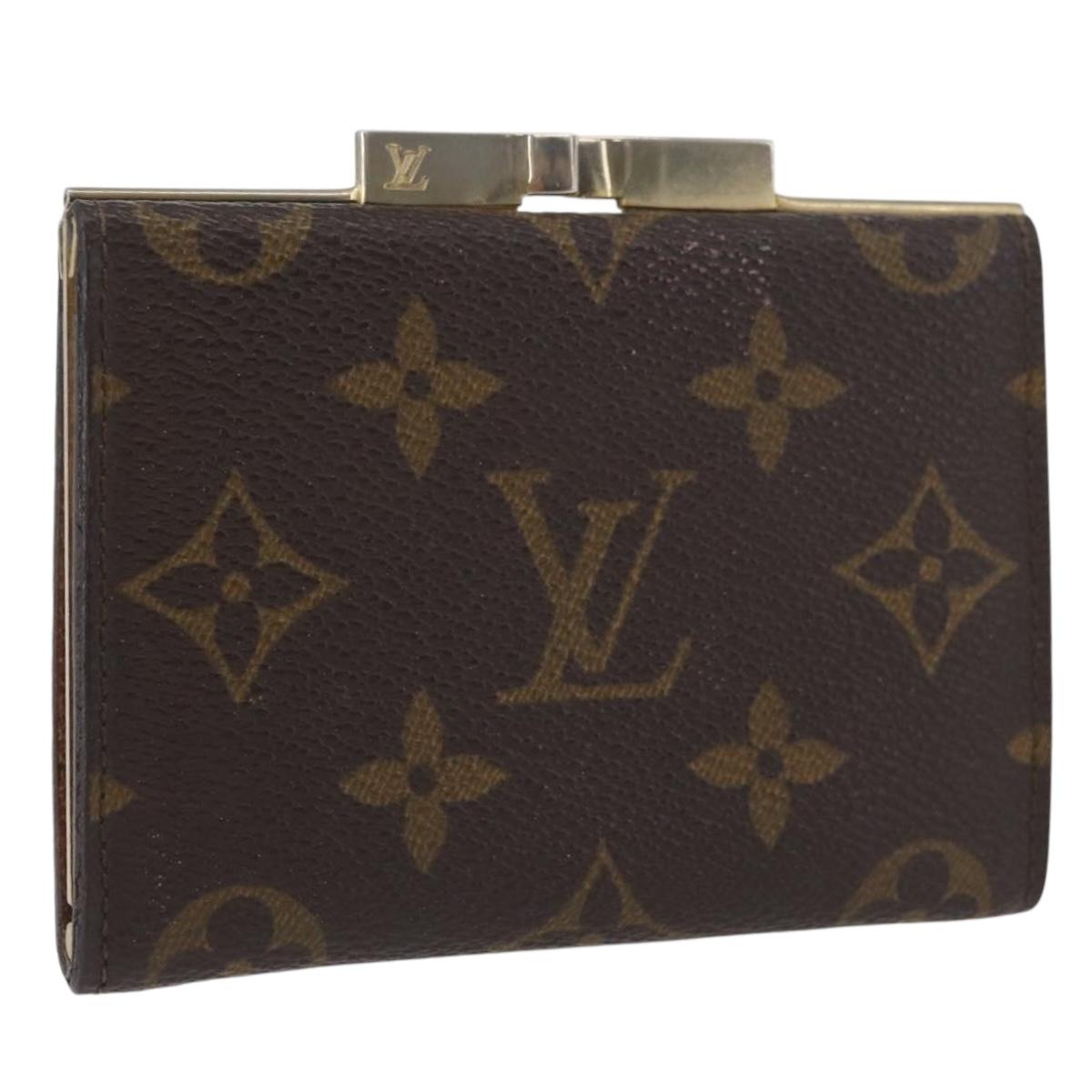 LOUIS VUITTON Monogram Porte Monnaie French Purse Wallet LV Auth bs33957