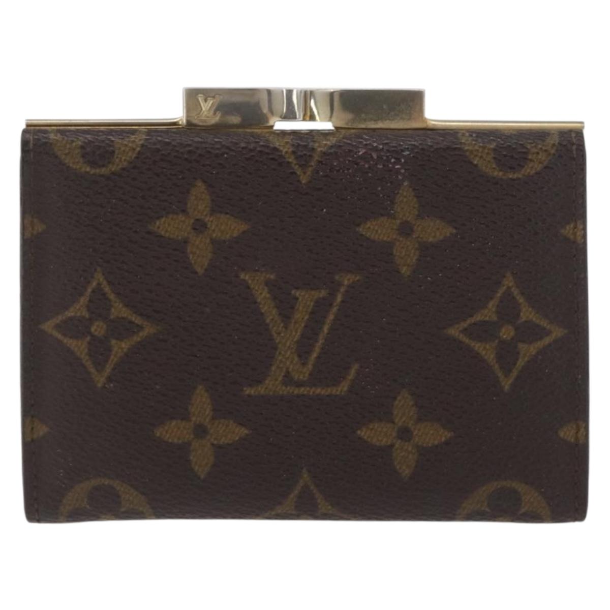 LOUIS VUITTON Monogram Porte Monnaie French Purse Wallet LV Auth bs33957