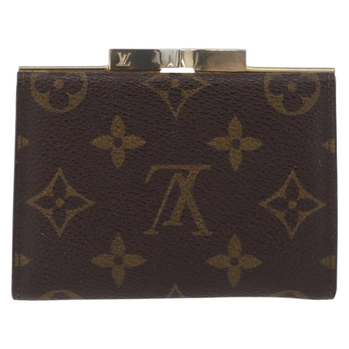 LOUIS VUITTON Monogram Porte Monnaie French Purse Wallet LV Auth bs33957