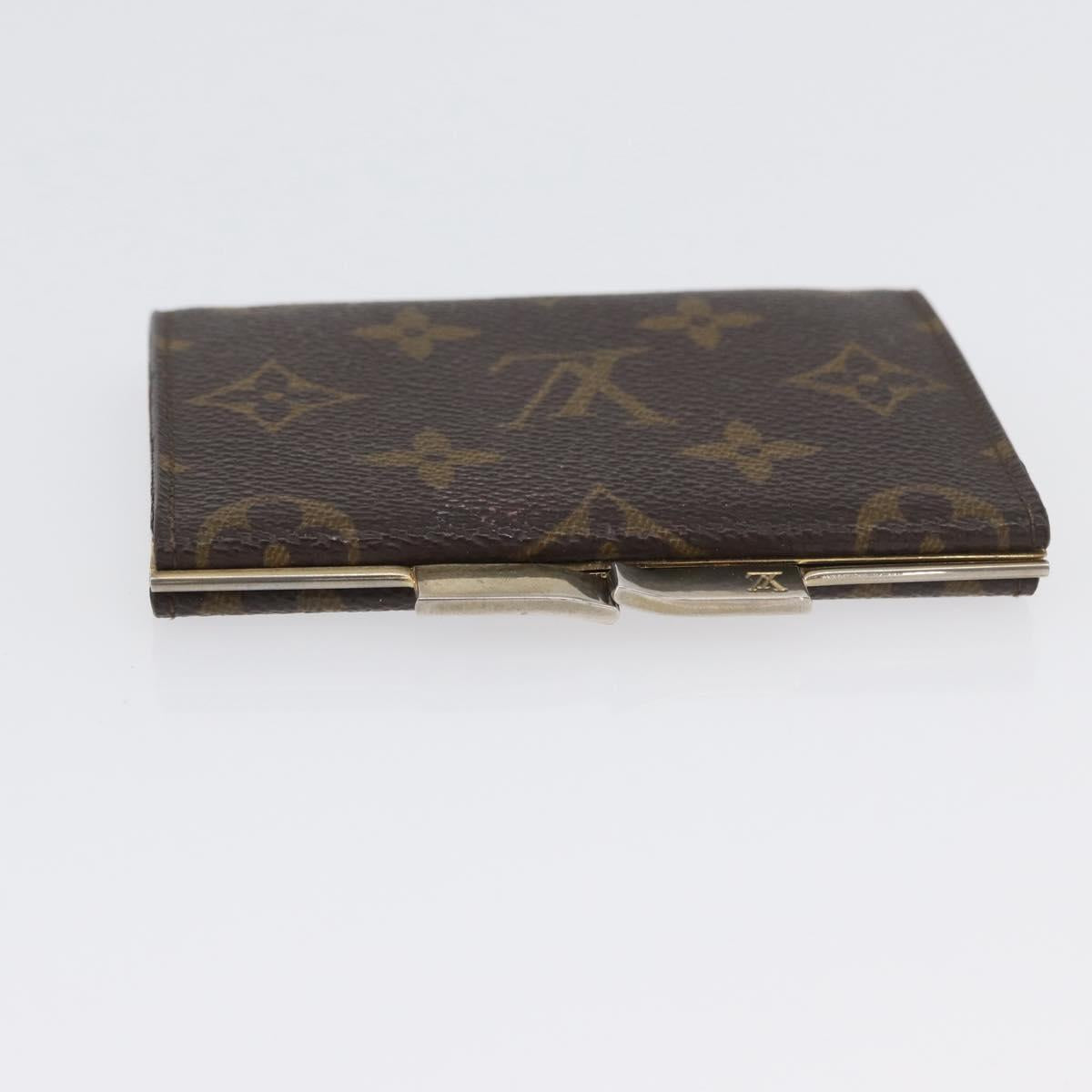 LOUIS VUITTON Monogram Porte Monnaie French Purse Wallet LV Auth bs33957