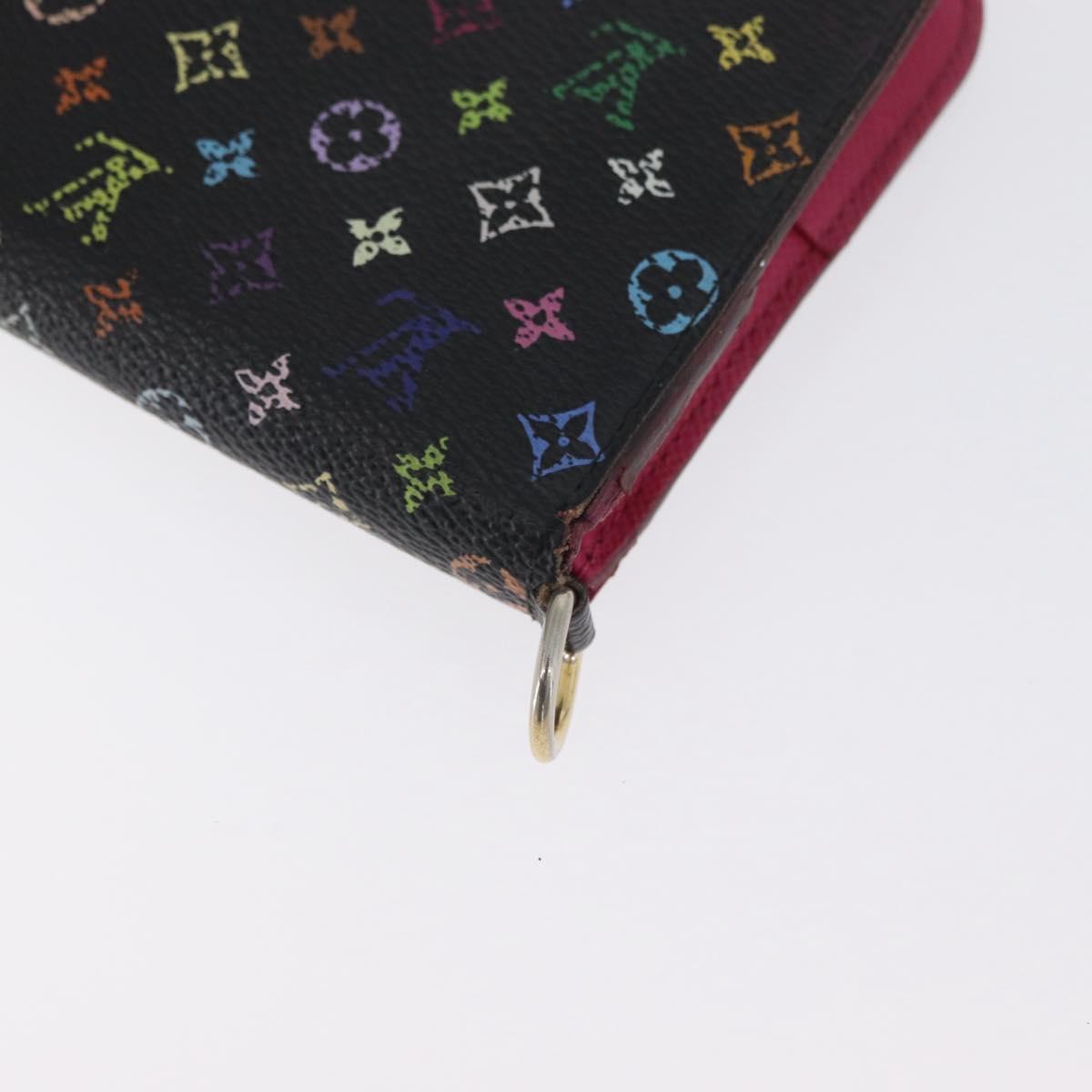 LOUIS VUITTON Multicolor Portefeuille Insolite Wallet Black M93754 Auth bs33961