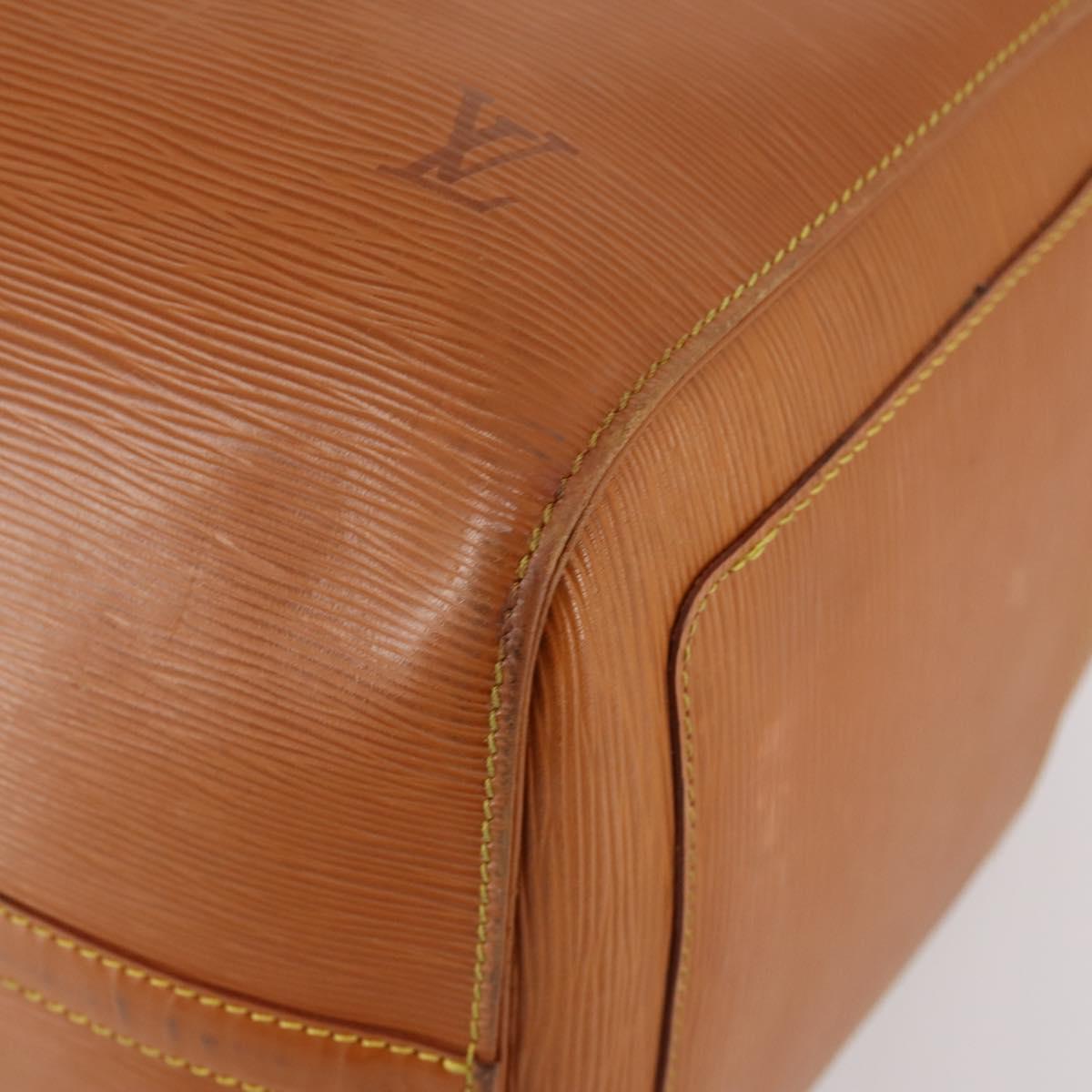LOUIS VUITTON Epi Keepall 50 Boston Bag Brown M42968 LV Auth bs33962