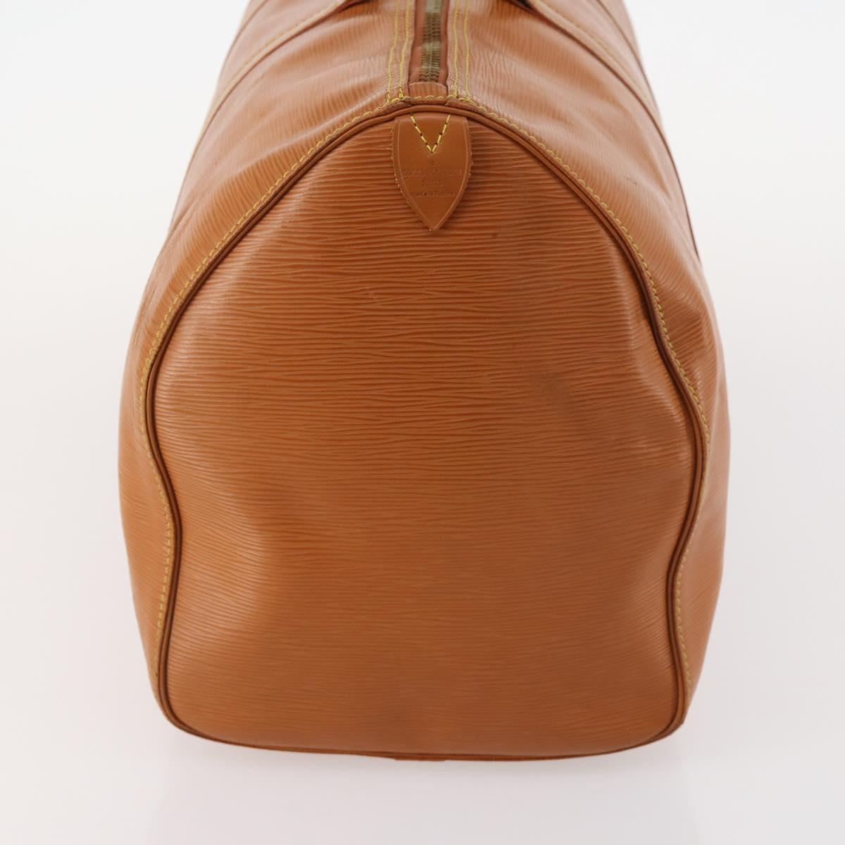 LOUIS VUITTON Epi Keepall 50 Boston Bag Brown M42968 LV Auth bs33962