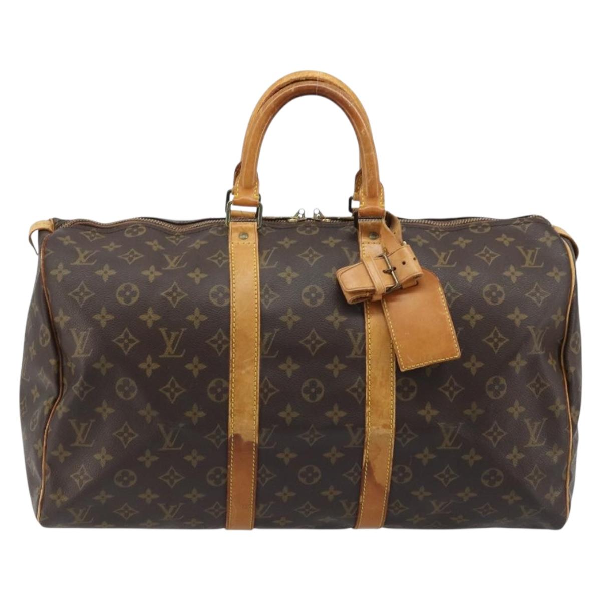 LOUIS VUITTON Monogram Keepall 45 Boston Bag M41428 LV Auth bs33963