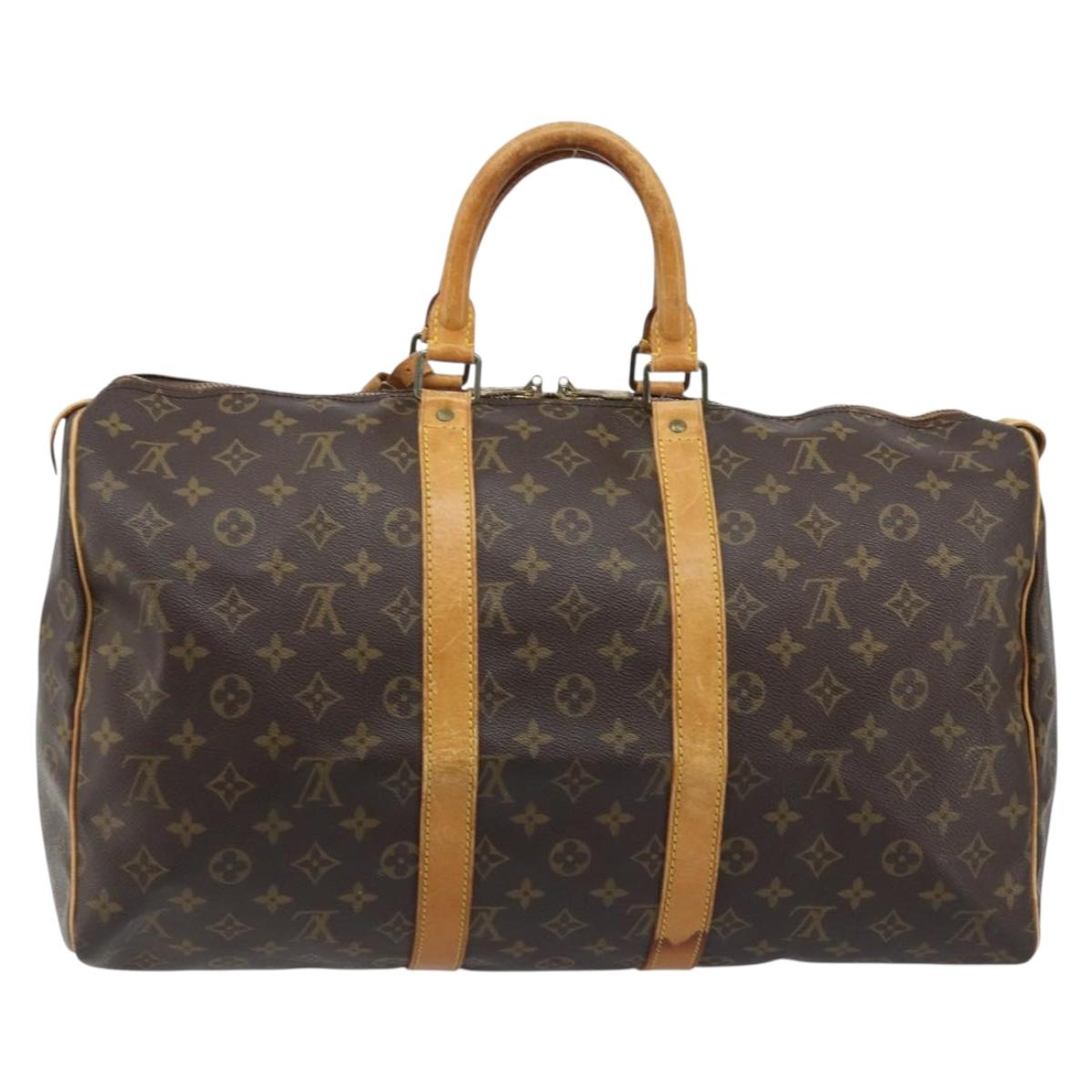 LOUIS VUITTON Monogram Keepall 45 Boston Bag M41428 LV Auth bs33963