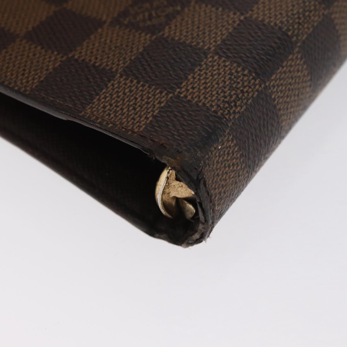 LOUIS VUITTON Damier Ebene Agenda MM Day Planner Cover R20240 LV Auth bs33964