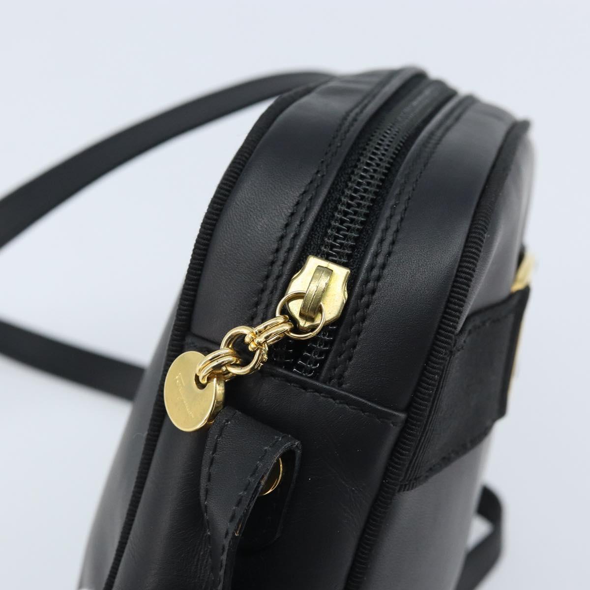 LOEWE Shoulder Bag Leather Brown Gold Auth bs33967