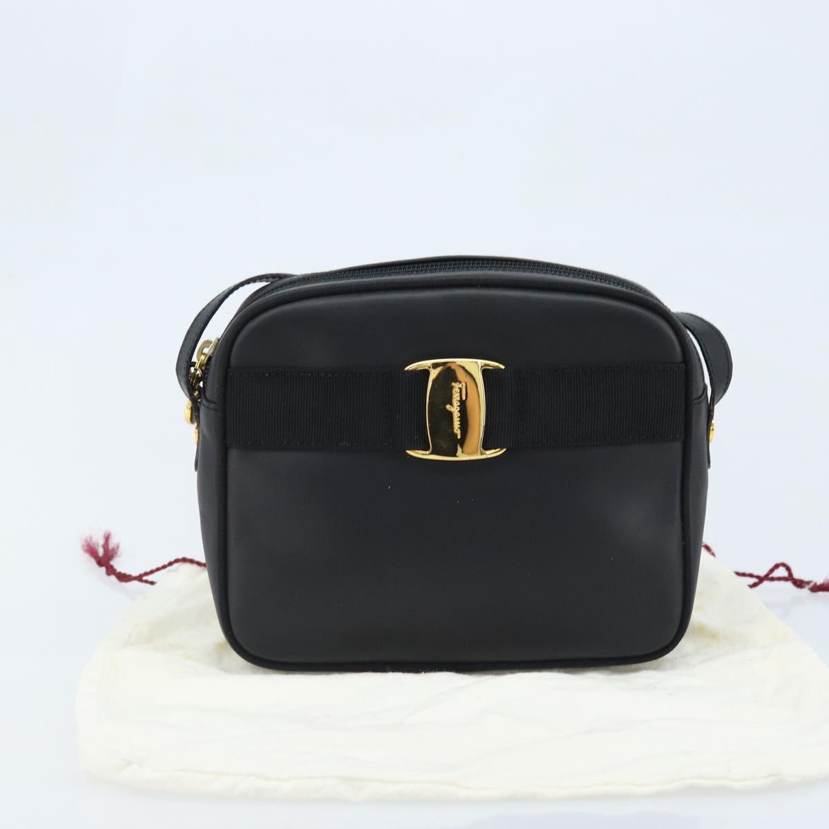 LOEWE Shoulder Bag Leather Brown Gold Auth bs33967