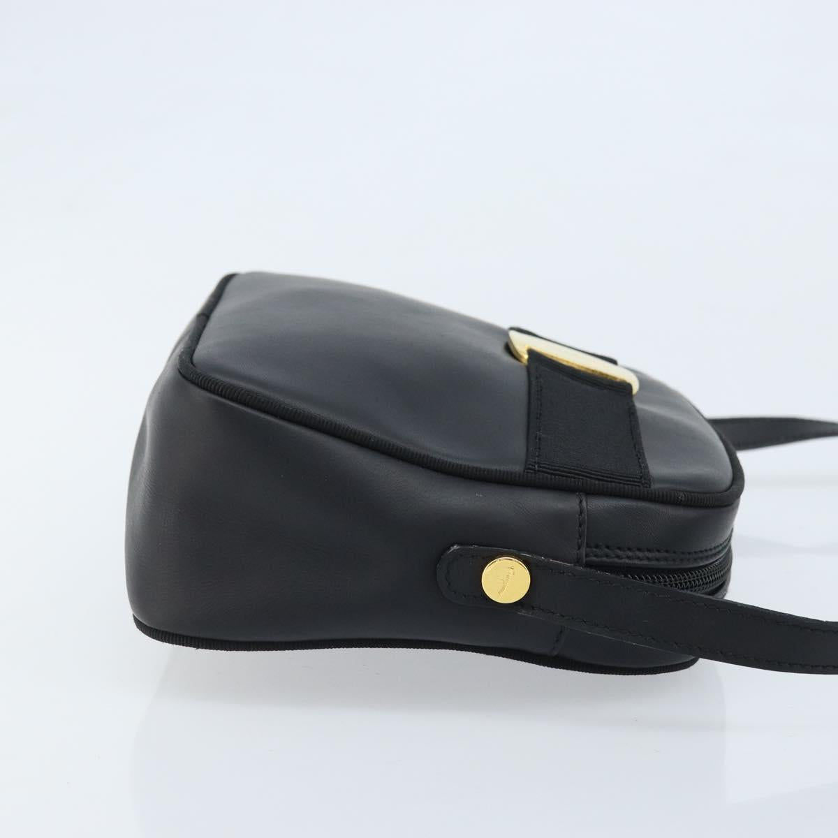 LOEWE Shoulder Bag Leather Brown Gold Auth bs33967