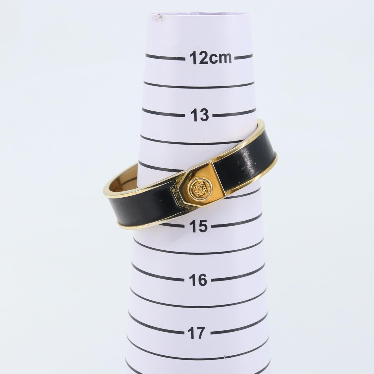 LOEWE Bangle Bracelet metal Black Auth bs33970