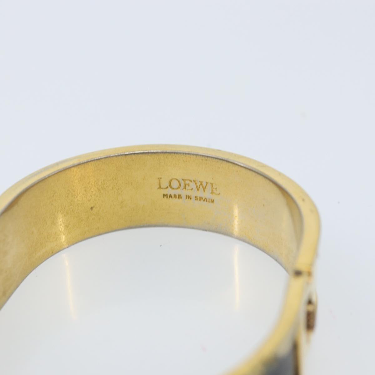 LOEWE Bangle Bracelet metal Black Auth bs33970