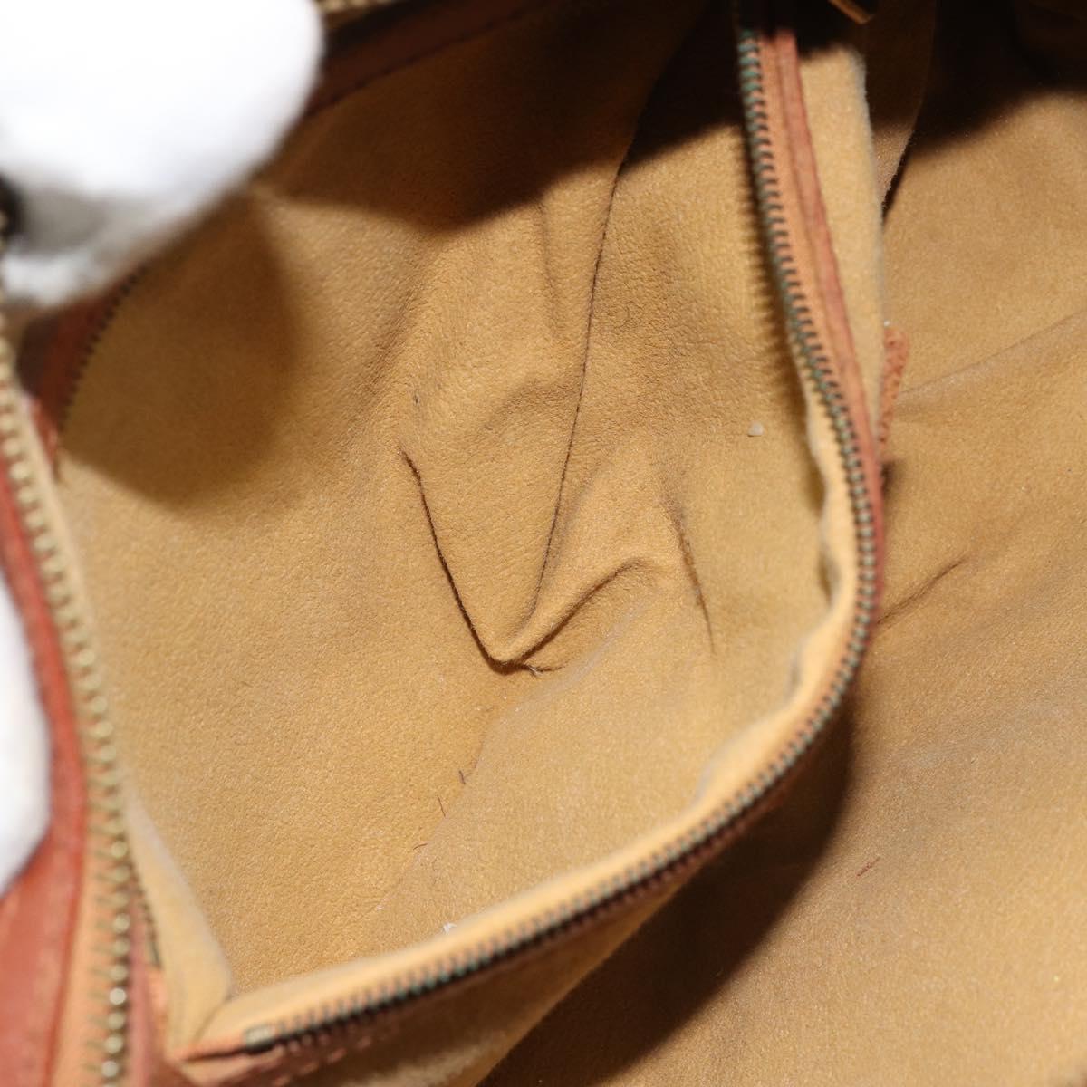 MCM Vicetos Logogram Hand Bag PVC Leather Brown Gold Auth bs33975