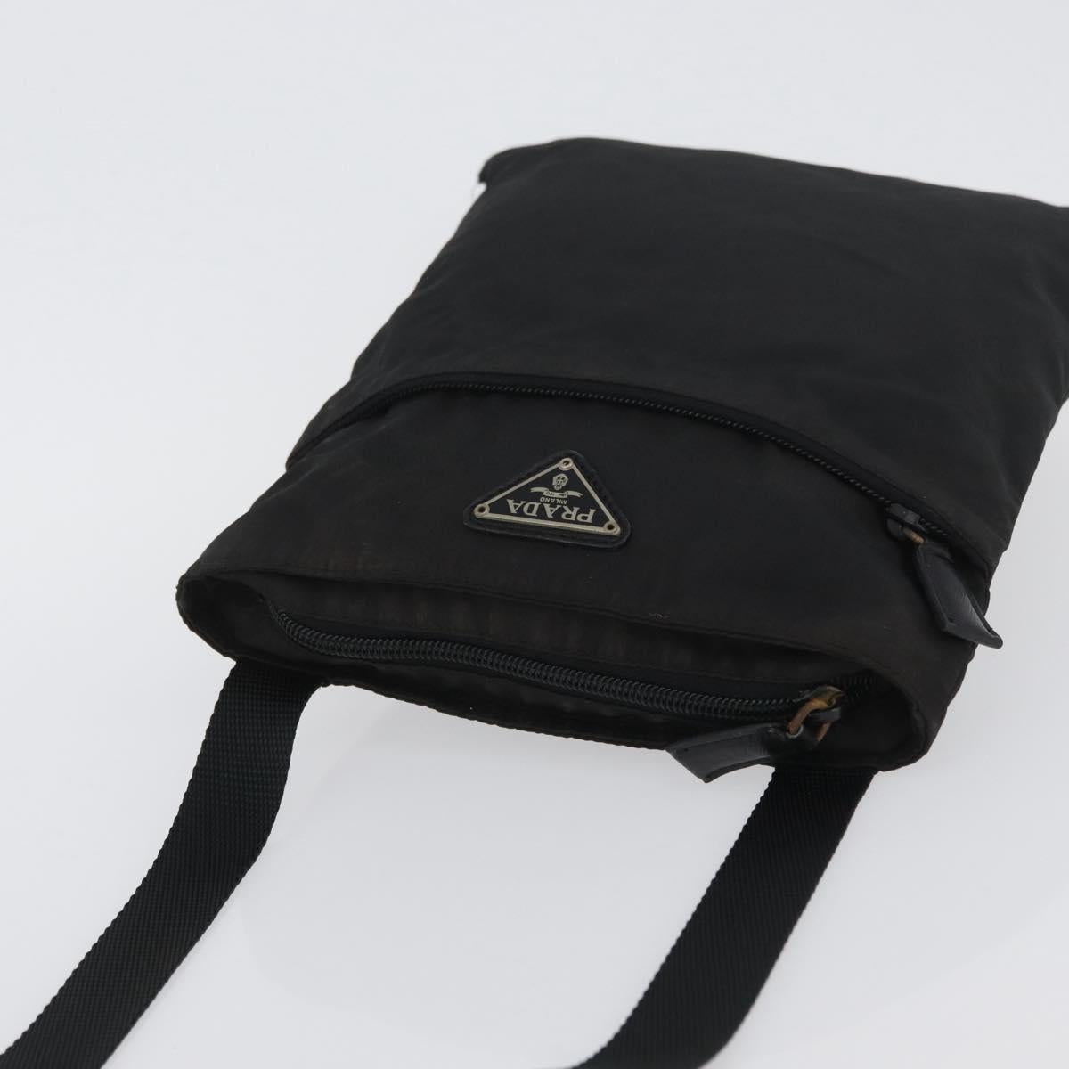 PRADA Shoulder Bag Nylon Black Auth bs33979
